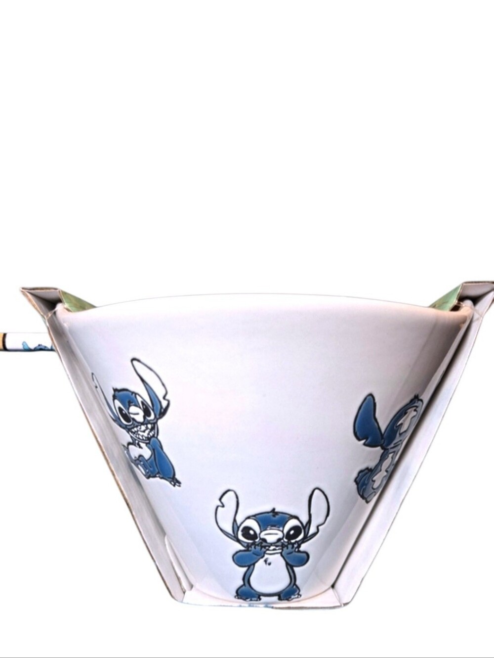 🌺Disney's Stitch Hanging Around Ramen Noodle Bowl with Chopsticks